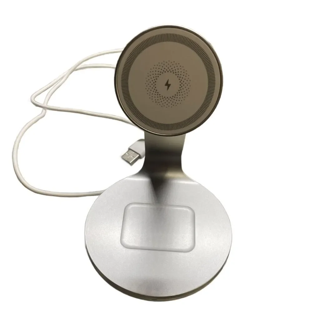 3-in-1 Wireless Charging Station - Silver For iPhone, AirPods & Apple Watch